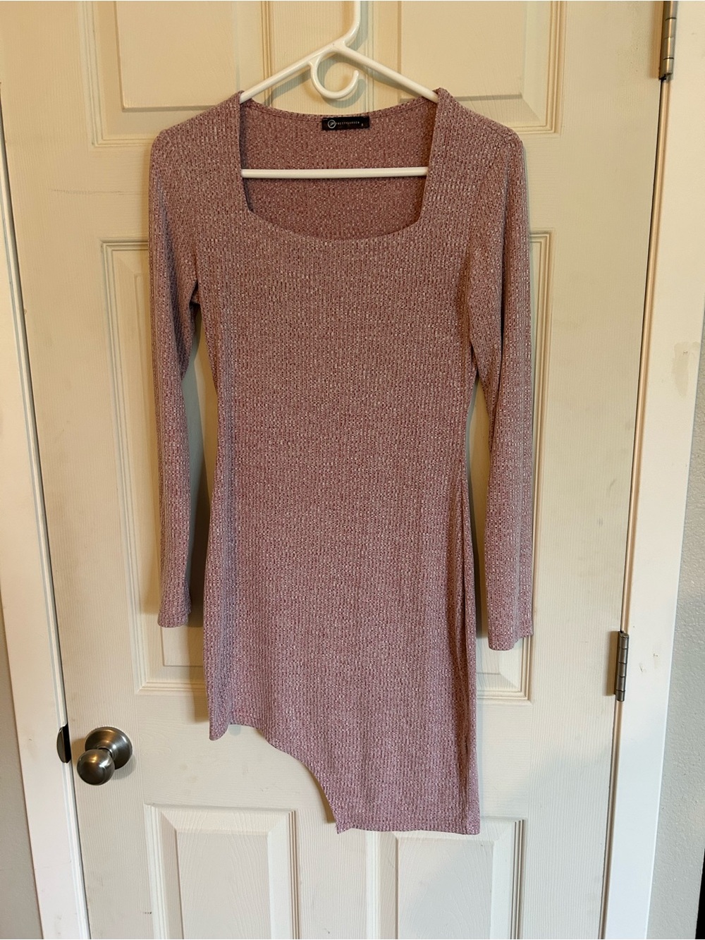 PrettyGarden Ribbed Top in Dusty Rose